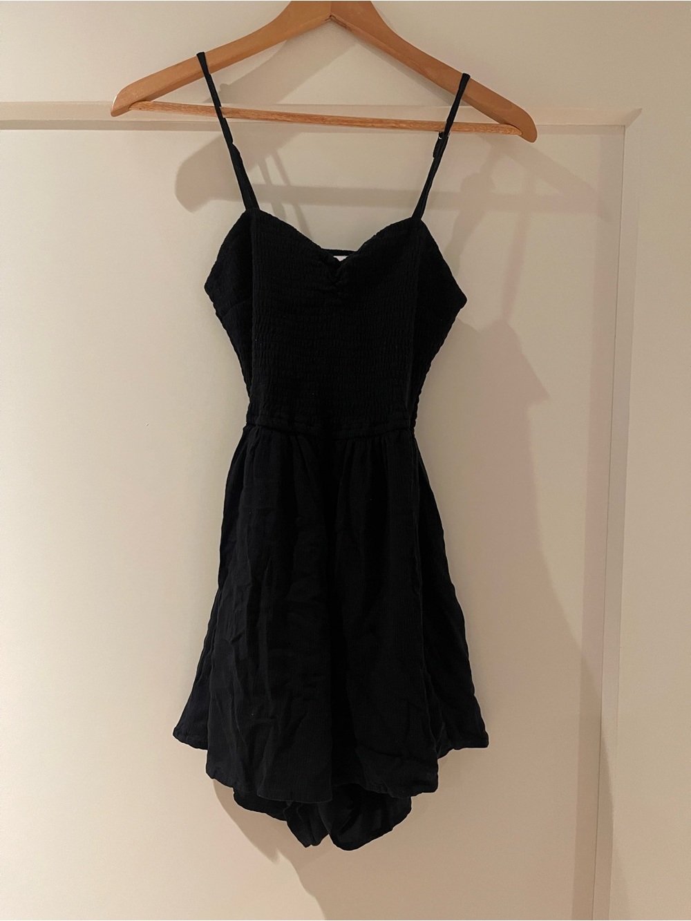 Hollister Black Spaghetti Strap Mini romper